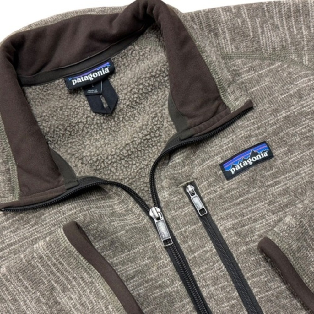 Patagonia Better Sweater 1/4‎ Zip Pullover Brown Heathered Fleece Mens Large